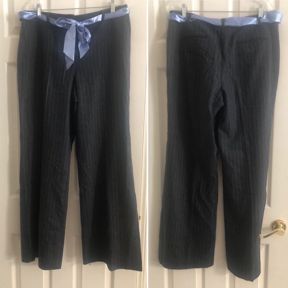 Ann Taylor Purple Pinstripe Dress Trousers